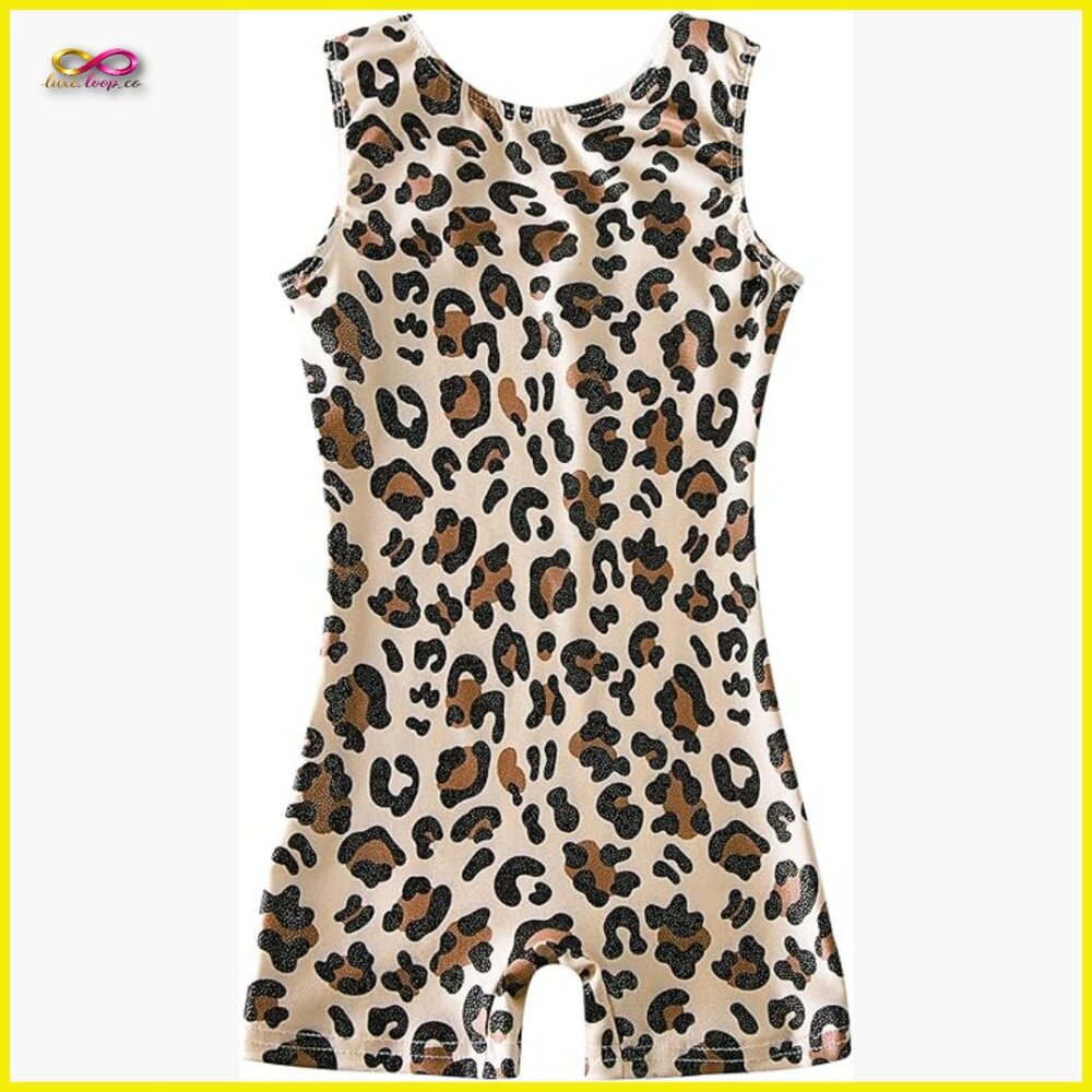 Sparkle Leotard Unitard Girls Gymnastics Dance Athletic Wear Stretchy T-Back